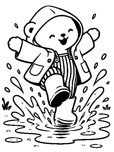 Pip makes a big joyful splash.